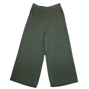Vetta Wide Leg Cropped Pant Forrest Green